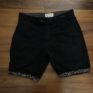 Denim & Flower Men's Shorts With‎ Floral Accent